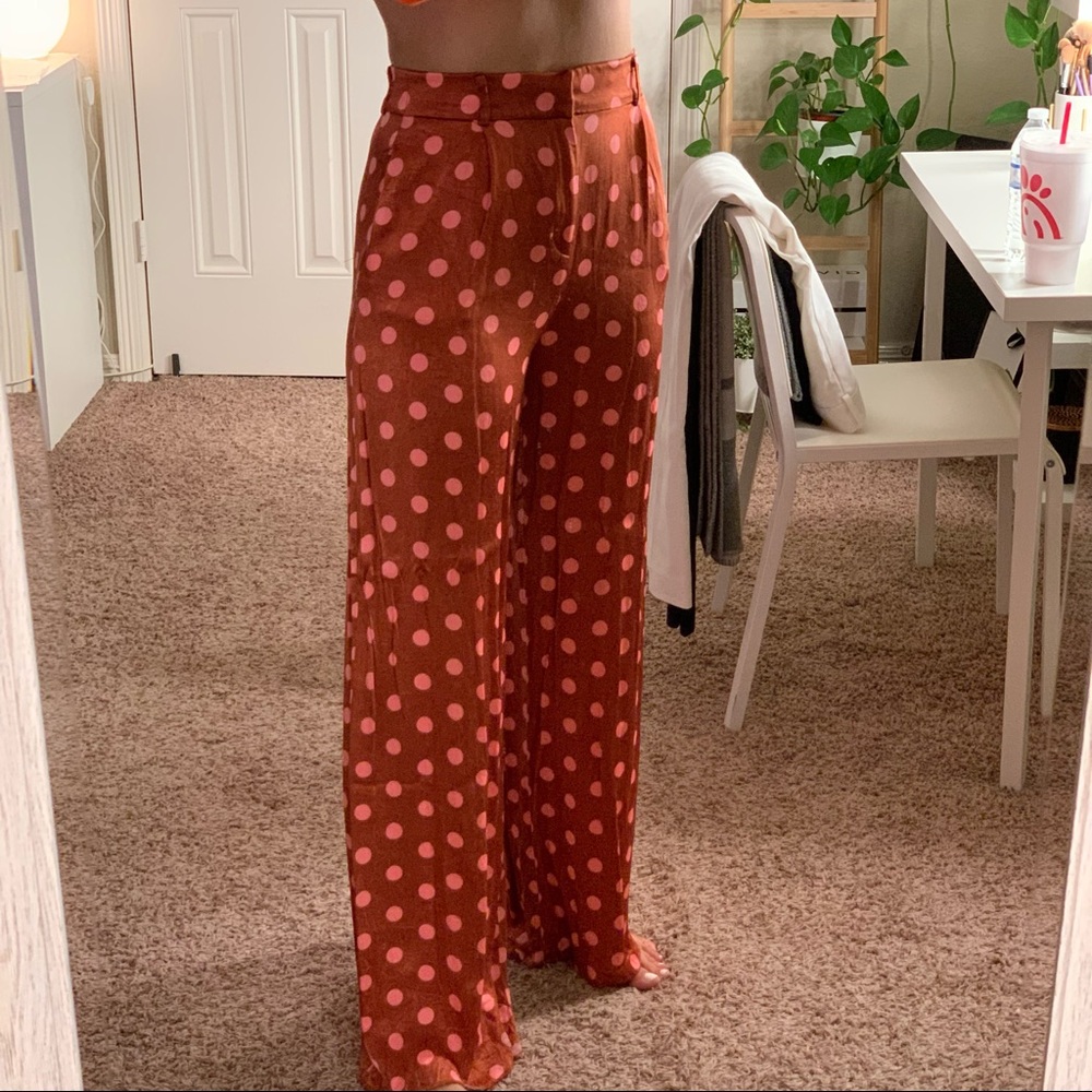 Zara satin polka dot pants